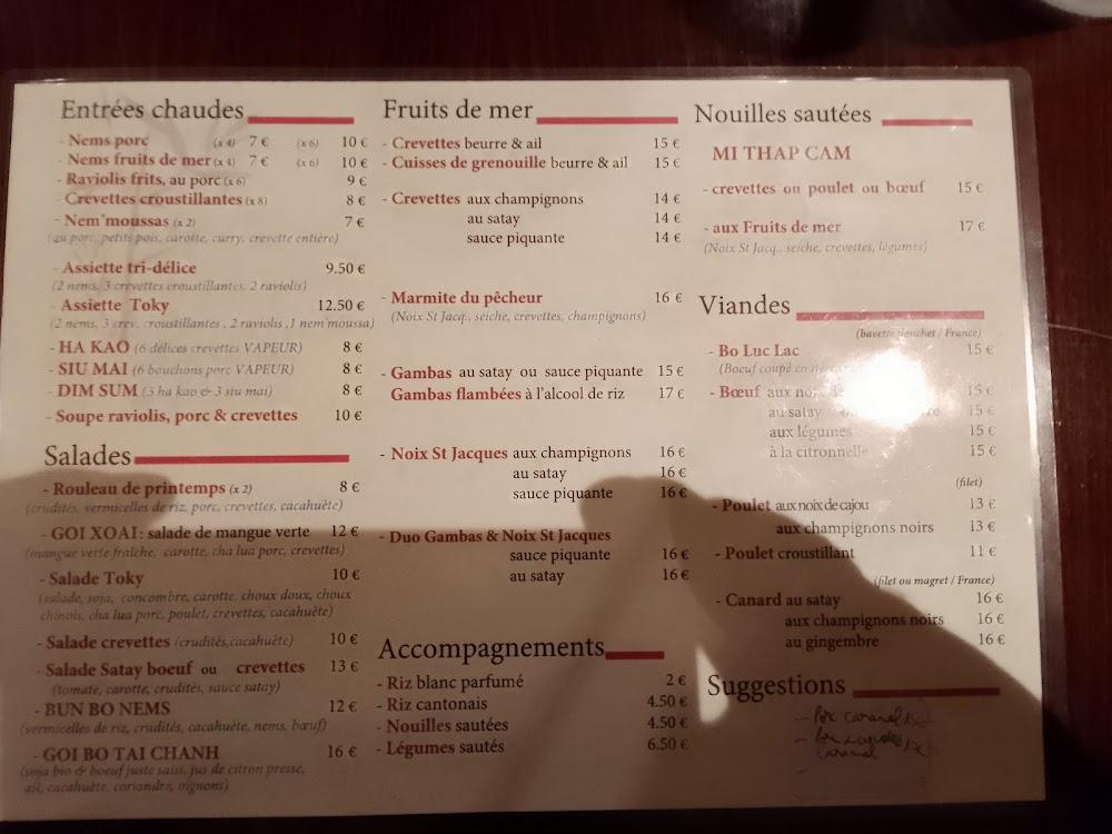 Restaurant le Toky - Menu Image 2
