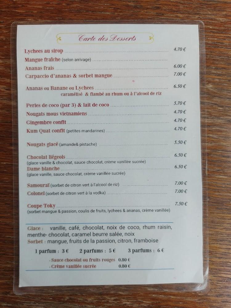 Restaurant le Toky - Menu Image 3